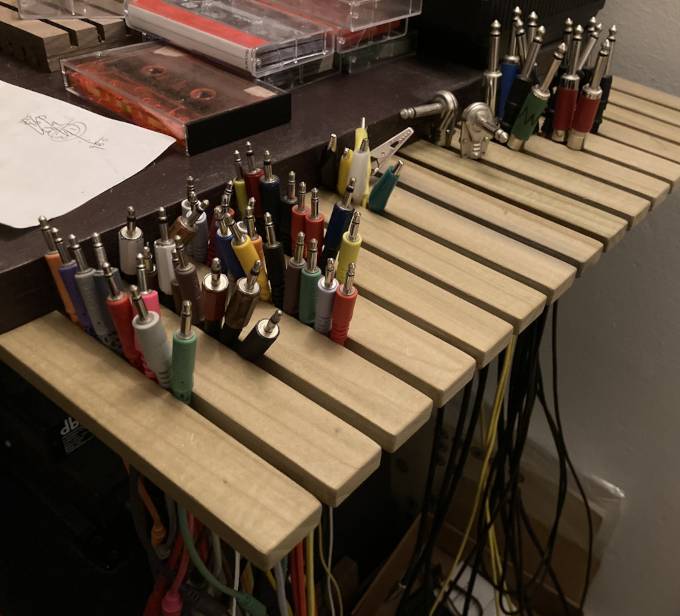 Another angle of the cable rack